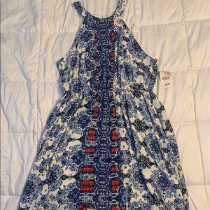 High neck boho summer dress